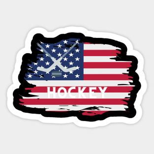 American flag hockey Sticker